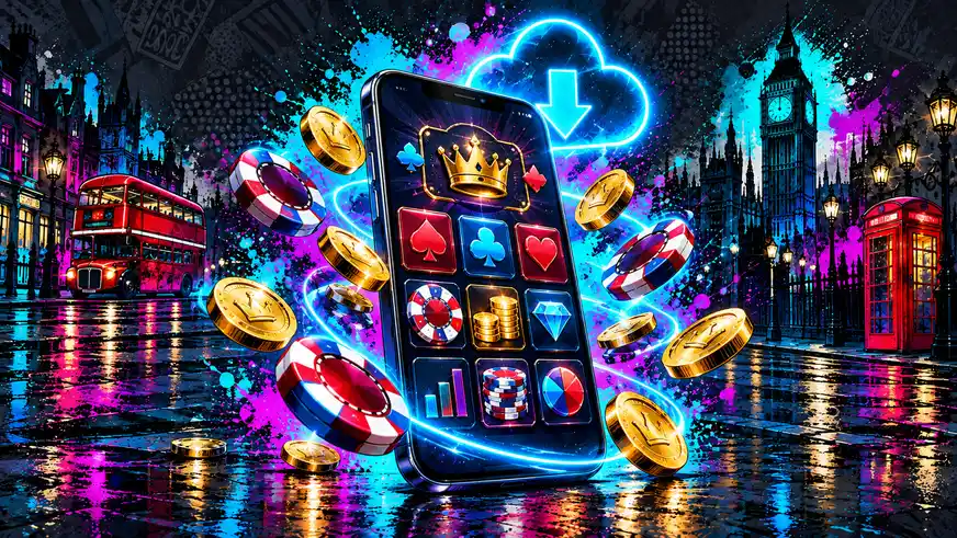 Britsino Casino mobile games shown on a smartphone
